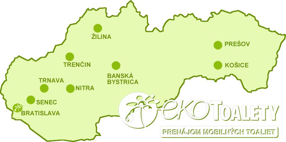 EKOTOALETY - pokrytie - služieb - Slovensko
